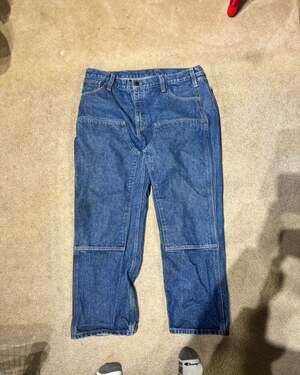 Carhartt FR Fire Resistant Denim Double Knee Relaxed Fit Utility Logger Size 40